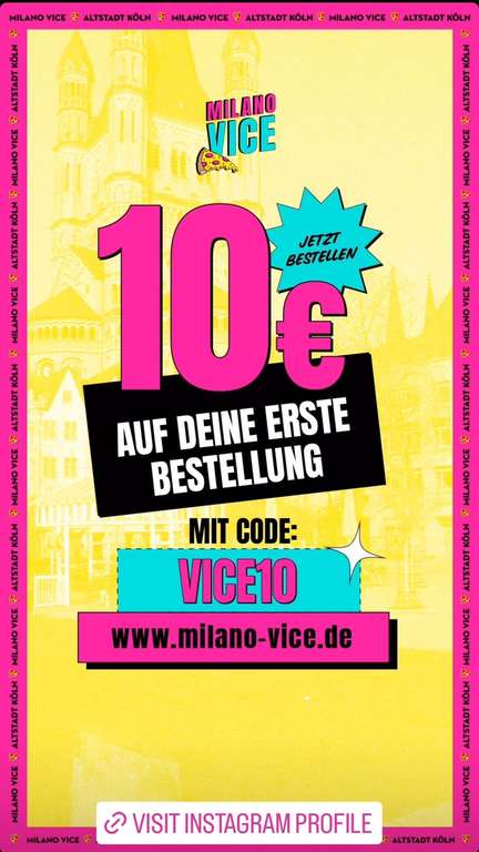 Milano Vice 10€ Rabatt, 10€ MBW (Bestandskunden & Neukunden, MBW kann varieren)