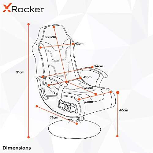 X Rocker Aries 2.1 Gaming & Entertainment Sessel für Kinder & Jugendliche- TV & Musik Sessel mit 2.1 Soundsystem