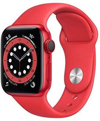 Apple Watch Series 6 (GPS + LTE/Cellular, 40 mm) Aluminiumgehäuse Product(RED), Sportarmband Product(RED)