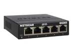 Netgear GS305v3 5-Port Gigabit Netzwerk Switch (Unmanaged, Metallgehäuse)