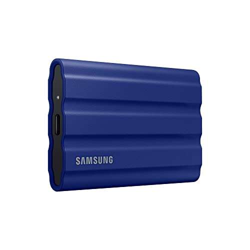 Samsung Portable SSD T7 Shield (MU-PE2T0R/EU), 2 TB, USB 3.2 Gen.2, 1.050 MB/s Lesen, 1.000 MB/s Schreiben, Blau (PRIME, MM/Saturn)
