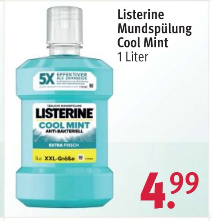 [Rossmann] 1000ml Listerine Cool Mint Mundspülung