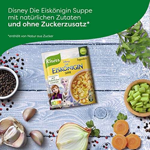 14x Knorr Suppenliebe Disney Die Eiskönigin Suppe leckere schnelle Suppe für Kinder und Erwachsene mit natürlichen Zutaten 40 g Preisfehler