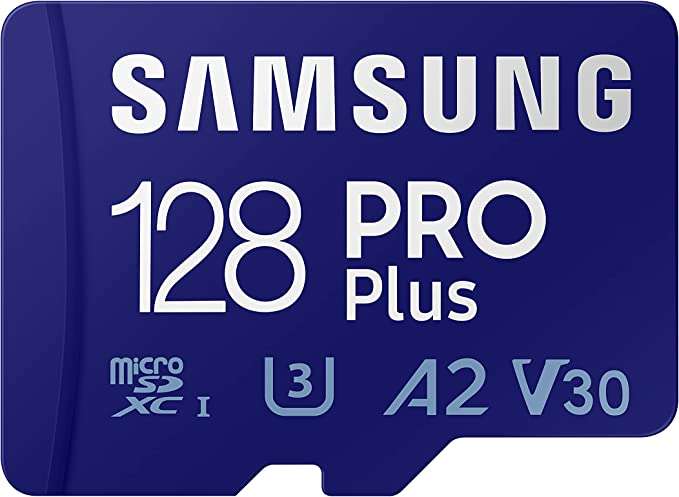 Samsung PRO Plus microSD Speicherkarte 128 GB, UHS-I U3, Full HD & 4K UHD, 160 MB/s Lesen, 120 MB, inkl. USB-Kartenleser, PRIME