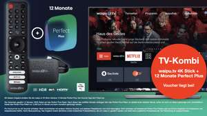 Der WAIPU.TV 4K Stick Bundle Streaming Stick mit Perfect Plus 12 Monate (myMediaMarkt) 99 Euro 12 Monate effektiv ca. 4,90 Euro pro Monat