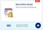 [dm | personalisiert] 10 Prozent Rabatt auf den Online-Einkauf