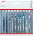 Bosch Accessories Professional 10tlg. Stichsägenblätter Set (für Holz und Metall, Zubehör für Stichsägen mit T-Schaft Aufnahme) PRIME