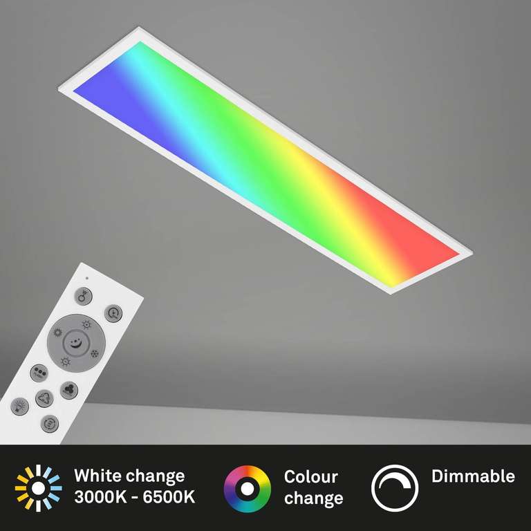 [Amazon & Otto MP] BRILONER Leuchten - LED Deckenleuchte RGB, LED Deckenlampe CCT, Ultra Flach, Dimmbar, Farbwechsel, Fernbedienung