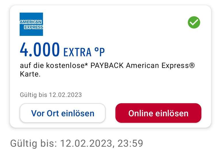 AMEX 4.000 Extra Punkte auf die kostenlose American Express Payback Karte bis 05.02