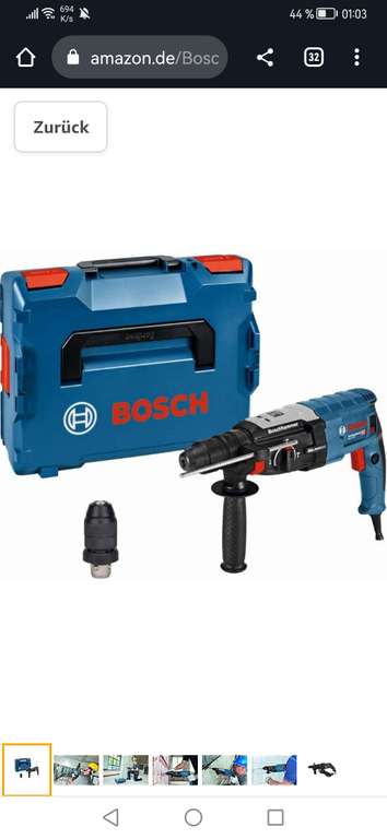 Bosch Professional Bohrhammer GBH 2-28 F (SDS-plus-Wechselfutter, 13 mm Schnellspannbohrfutter in L-BOXX) (Prime)