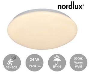 Nordlux Montone LED Deckenleuchte 36cm Sensor 24W IP44 Bewegungsmelder Bad Außen