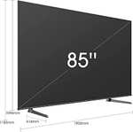 Hisense 85A6EG 216cm (85 Zoll) Fernseher, 4K UHD, HDR, Dolby Vision & Atmos, Triple Tuner DVB-C/S/ S2/ T/ T2, 2022