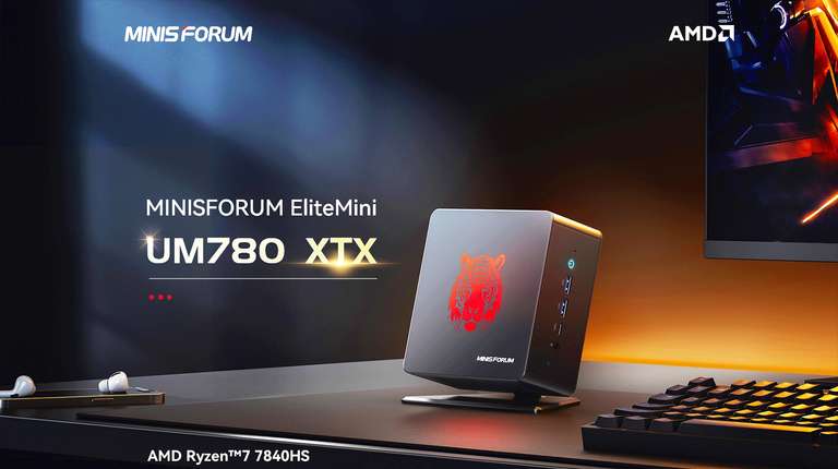 Minisforum UM780 XTX Mini PC Barebone mit OCulink für eGPUs, AMD Ryzen 7 7840HS, Radeon 780M, (Vorbestellung Lieferung in ca. 3 Wochen)