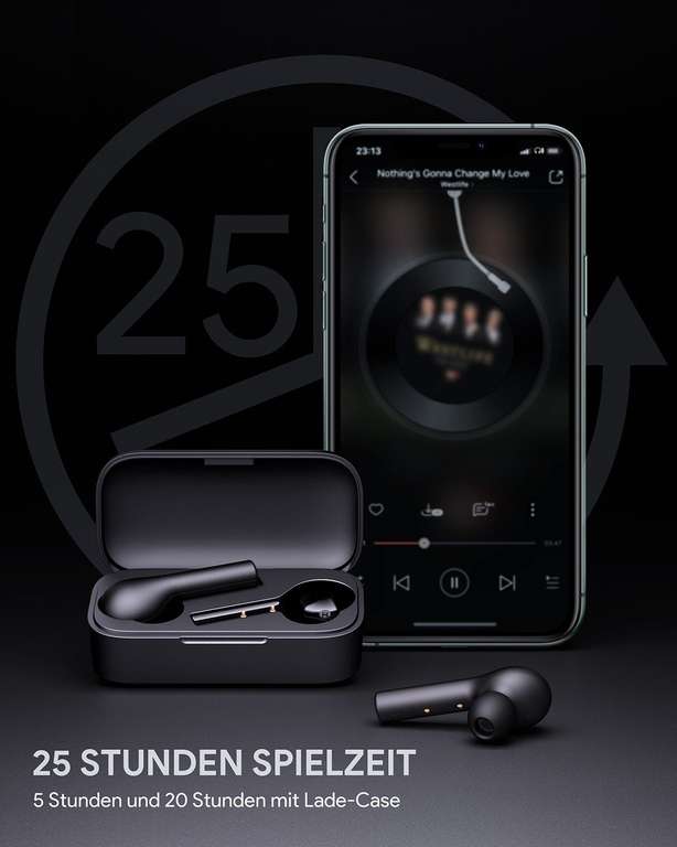 Aukey EP-T21 TWS In-Ears - schwarz oder weiß (Bluetooth 5.0, AAC, 5/25h Akku, Micro-USB, Touch Control, IPX4)
