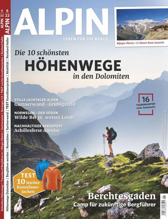 Alpin Jahresabo (12 Ausgaben) für 68,20 € mit 50 € BestChoice-Gutschein bei Hobby + Freizeit // kein Werber notwendig