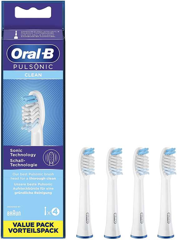 Oral-B Pulsonic Clean Aufsteckbürsten für Schallzahnbürste 4 Stück für 8,79€ (Amazon Prime)