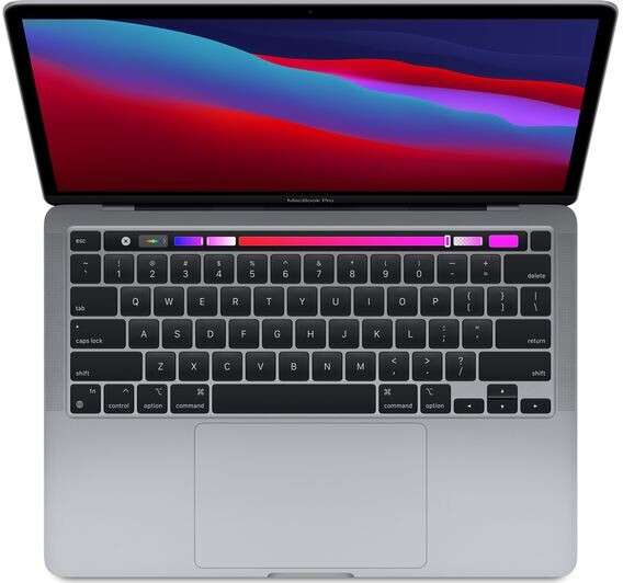 Apple MacBook Pro 13.3" M1 8/256GB Space Grey (QWERTY, 2560x1600, IPS, 60Hz, 500nits, 8 Core-GPU, 2x TB3, Touch Bar, 58.2Wh, 1.4kg)