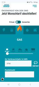 Gas 8,34 Cent/kWh Grundgebühr 6,10€, mtl. kündbar o. 12 Mo. Preisgarantie, +150€ Wechselprämie, Ökogas, Stadtwerke Düren