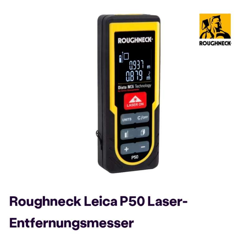 [ibood] Roughneck Leica P50 Laser-Entfernungsmesser für 45,90€ anstatt (ab) 67,71€