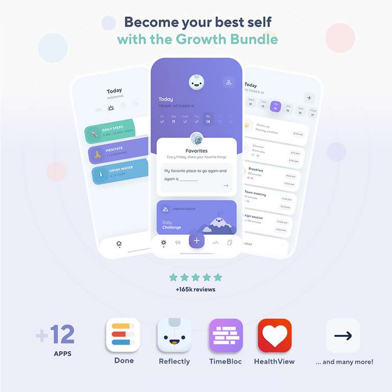 [iOS] Growth Bundle App von Reflectly ApS für 12 Monate kostenlos | 12+ Apps zum Auswählen