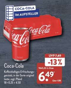 18 x Coca-Cola 0,33l Dose ab 05.08. Aldi Nord