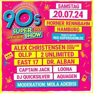 90s Super Show | 20. Juli 2024 in Hamburg (Horner Rennbahn) | 44,91€ je Ticket