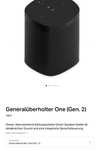 Sonos One Gen.2 schwarz / weiß refurbished (Generalüberholt) direkt von Sonos