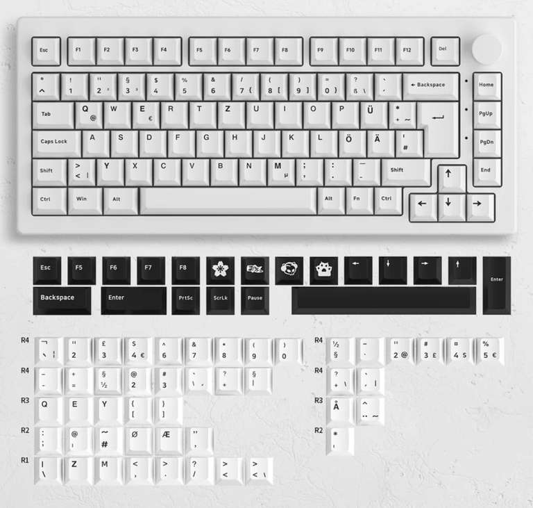 [Aliexpress] Akko 5075b plus - Mech. Hot-Swap Tastatur mit Gasket Mount - Wireless - ISO DE Layout - PBT Keycaps