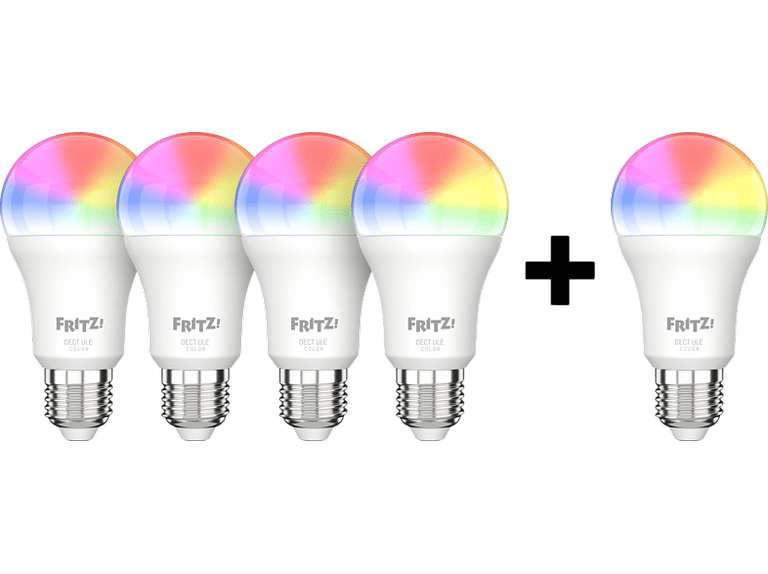 Mediamarkt: 5er Pack AVM FRITZ!DECT 500 mehrfarbige Lampe mit smarter Steuerung LED Glühbirne