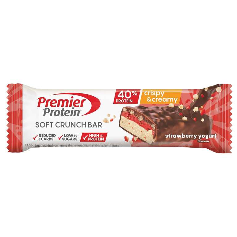 Premier Protein Soft Crunch Bar 40% Protein 12x40g (Prime)