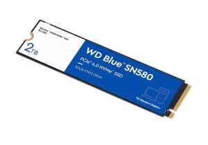 WD Blue SN580 NVMe SSD 2TB (PCIe Gen4 x4, bis zu 4.150 MB/s Lesen, M.2 2280 [Galaxus]