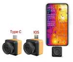 InfiRay T2S+ Wärmebildkamera für Smartphone, IR Auflösung 256x192, Makroobjektiv - IOS oder Android (USB-C)