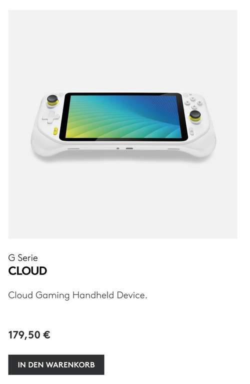 Logitech G Cloud - Gaming-Handheld mit 7" 16:9 Bildschirm für Streaming und Emulation