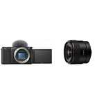 Sony Alpha ZV-E10 Vlog-Kamera + Sony E 11 mm F1.8 APS-C-Weitwinkel-Objektiv + Sony GP-VPT2BT Bluetooth Handgriff + Sony ECM-W2BT Mikrofon