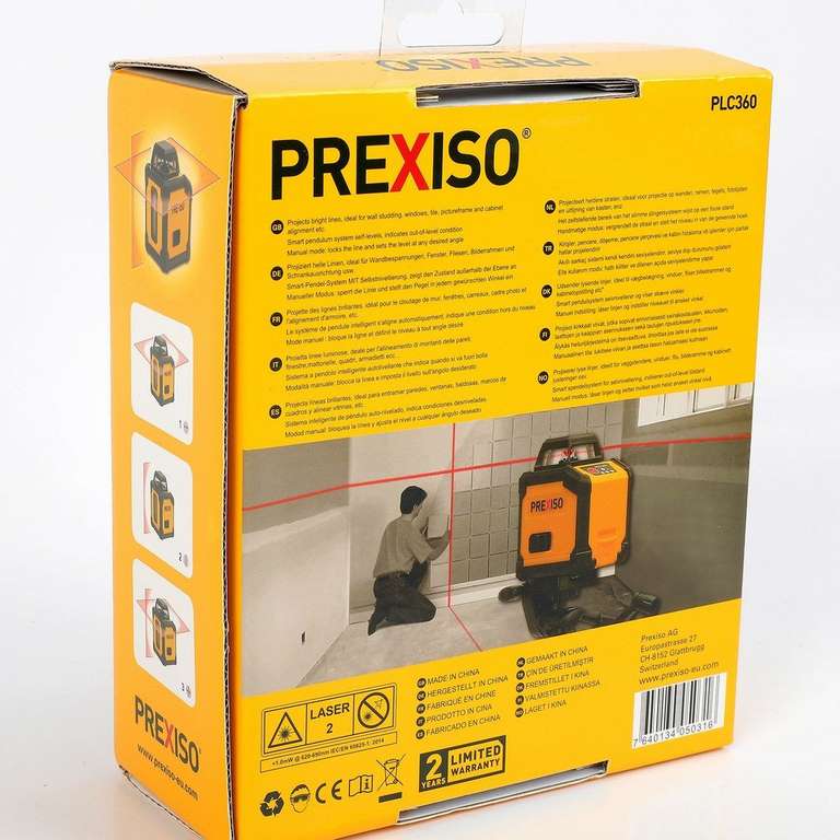 PREXISO Werkzeugset Prexiso 360° Fadenkreuzlaser PLC360