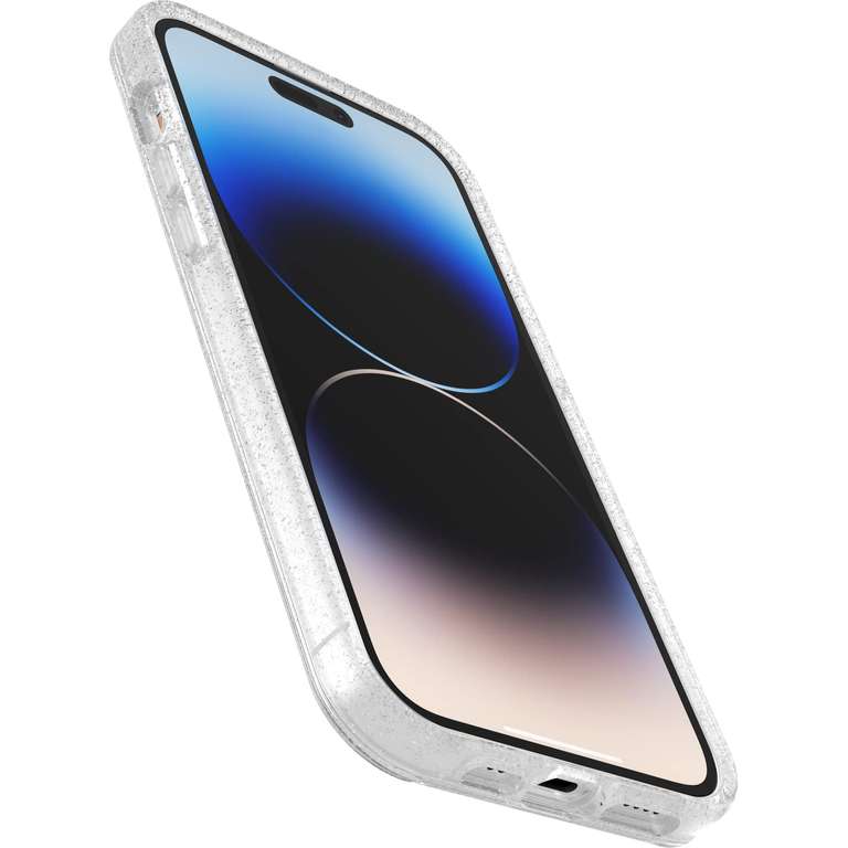 [Amazon] OtterBox Symmetry+ - iPhone 14 Pro Max - MagSafe, stoßfest, sturzsicher, antimikrobieller Schutz - transparent stardust