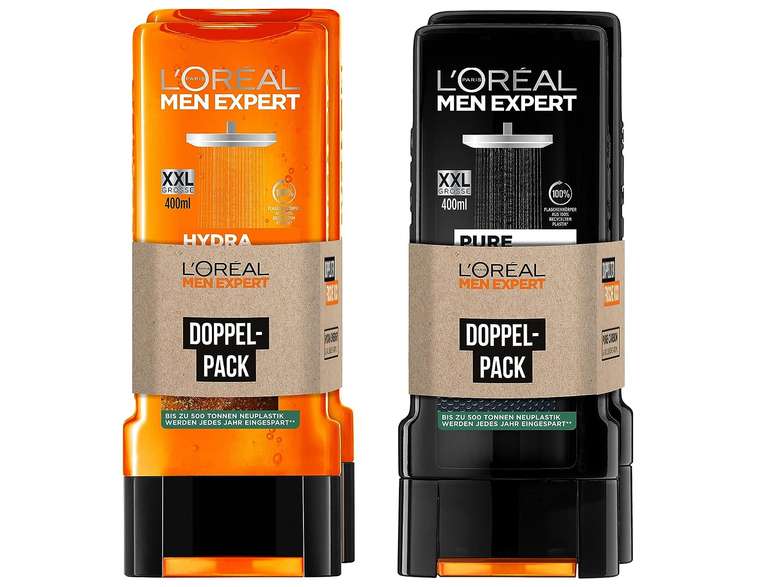 L'Oréal Paris Men Expert Duschgel für Männer | 2 x 400ml "Hydra Energy" für 4,27€ oder "Carbon Clean" für 4,54€ [Prime Spar-Abo]