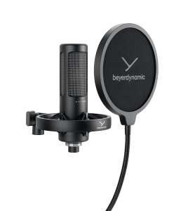 beyerdynamic M 90 Pro X XLR-Kondensatormikrofon (Großmembran, Niere, 20Hz-20kHz, inkl. Spinne & Popschutz)