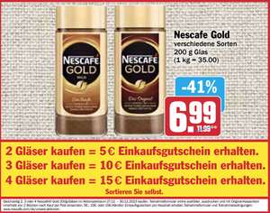 Nescafe Gold - "Nescafe Gold Aktion" Cashback bis 15€ (effektiv 3,44€ pro Glas)