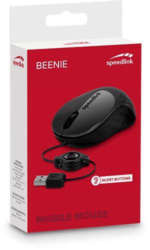 Speedlink BEENIE Mobile Mouse - mit USB Anschluss, justierbarer Kabellänge & geräuschlosen Tasten - für 5€ (Amazon Prime und MM/S Abholung)