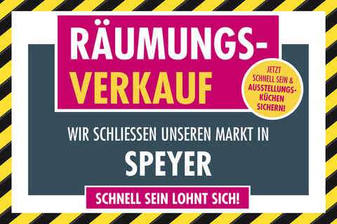 [Lokal Speyer] Räumungsverkauf bei SB-MÖBEL BOSS - Schließung der Filiale
