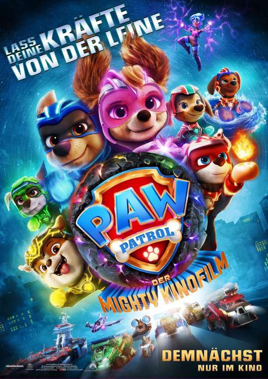 2 Cinemaxx Kinogutscheine für PAW PATROL DER MIGHTY KINOFILM (einlösbar bis 31.10.)