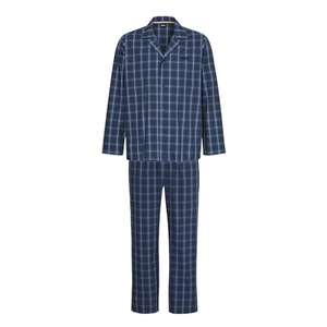 [prime] Hugo Boss Pyjama in Größe M mit Karomuster Modell 'Urban' in blau