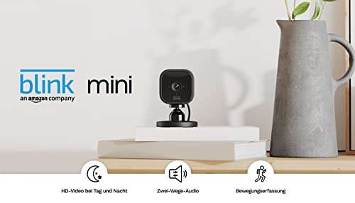 [Amazon/Notebooksbilliger] Blink Mini – Kompakte, smarte Plug-in-Sicherheitskamera, 2 Kameras (schwarz oder weiß)