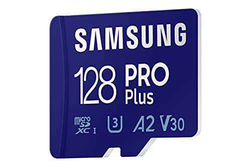[Amazon Prime] Samsung PRO Plus 128GB microSDXC UHS-I U3 160MB/s Full HD & 4K UHD Speicherkarte inkl. USB-Kartenleser (MB-MD128KB/WW)