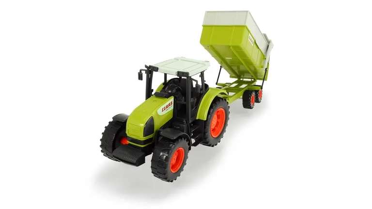 (Müller Click & Collect) Dickie Farm CLAAS Ares Set, großer Traktor mit Anhänger und Kippmechanismus, 57 cm lang, ab 3 Jahren