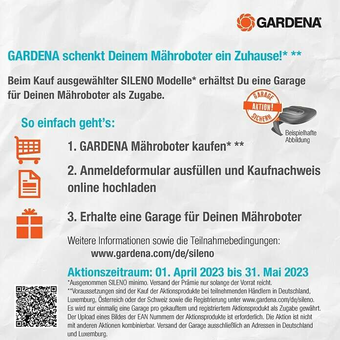 Gardena Mähroboter Sileno life 750 mit Garage und TPG über Hornbach