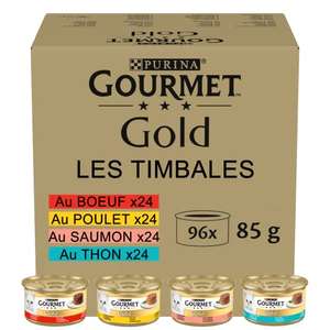 [Amazon Prime] PURINA Gourmet Gold Raffiniertes Ragout Katzenfutter nass, Sorten-Mix, (96 x 85g) Sparabo 27,54€
