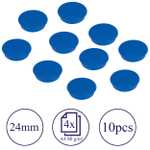 FRANKEN Magnete Rund, 10 Stück, Hochwertige Haftmagnete für Büro, Haushalt, Werkstatt, 24 mm, Blau oder Grau, HM20 03 (Prime)