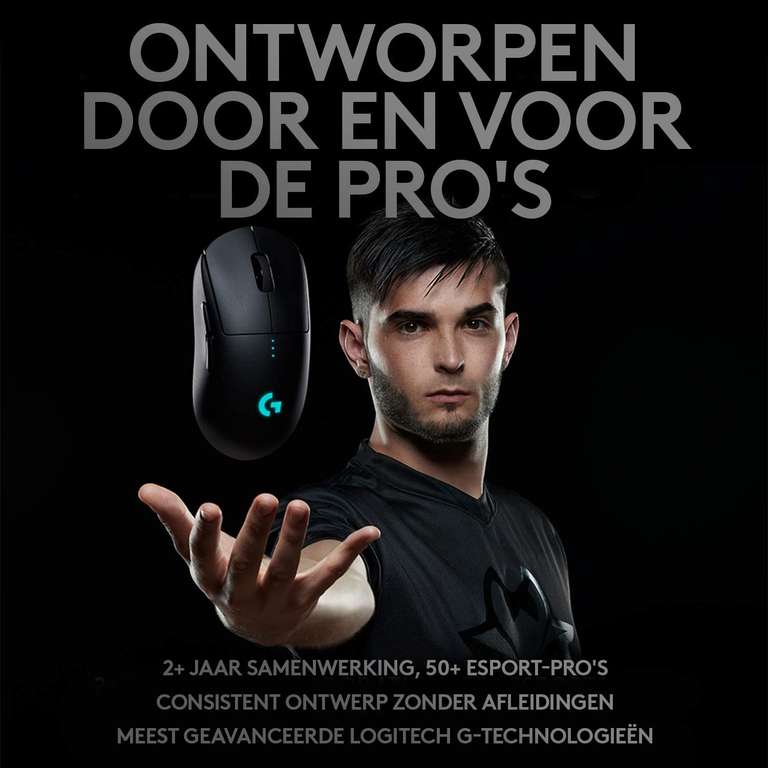 [Amazon.nl Niederlande]Logitech G PRO Wireless Gaming-Maus mit HERO 25K DPI Sensor, RGB-Beleuchtung, 4-8 programmierbare Tasten